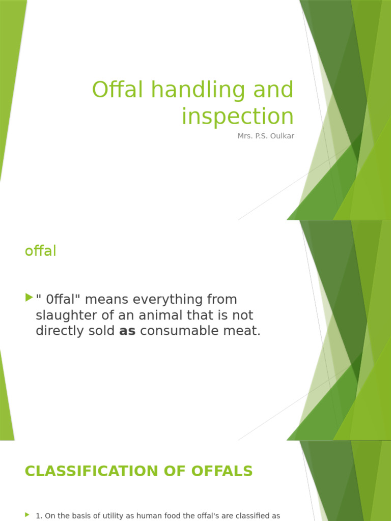 Offal Classification and Rendering Process | PDF | Offal | Flour