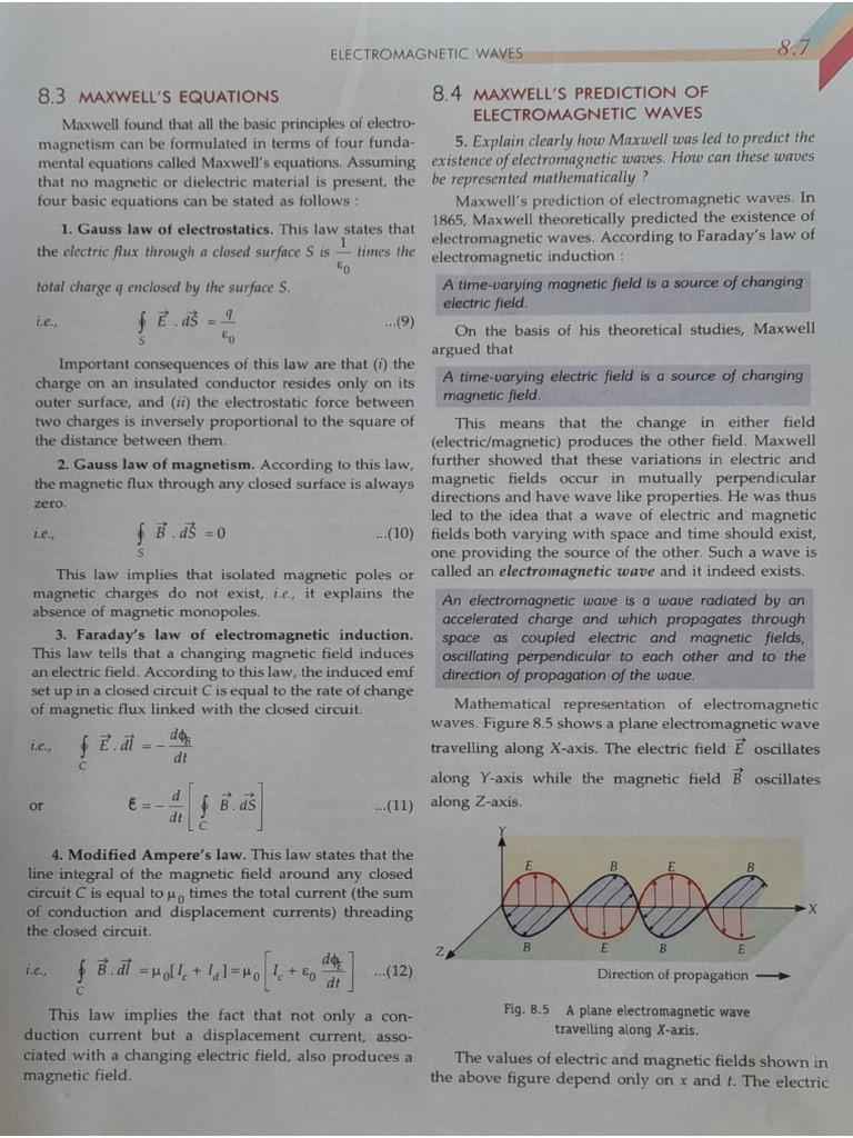 Electromagnetic Wave Notes | PDF