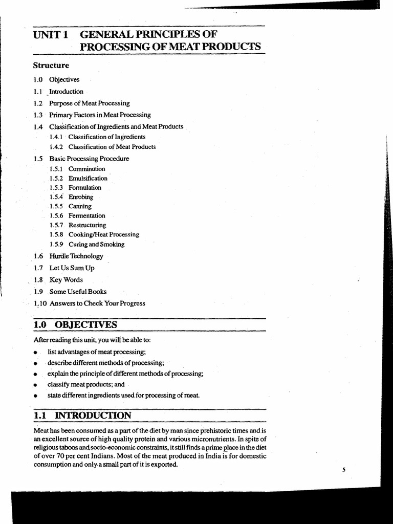 Meat Processing Principles Overview | PDF | Emulsion | Meat