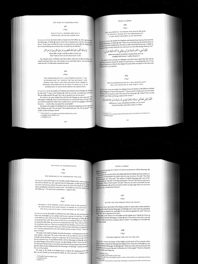 The Book of Remembrances Kitab Al Adhkar Part 3 | PDF