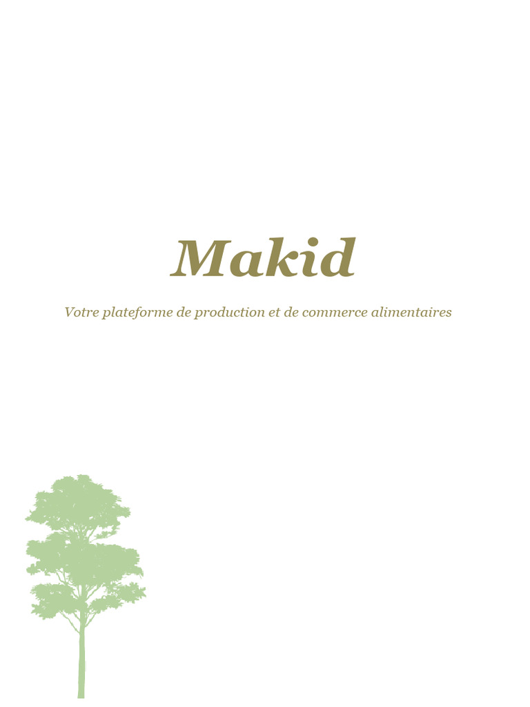 Makid : Plateforme alimentaire durable | PDF | Agriculture ...