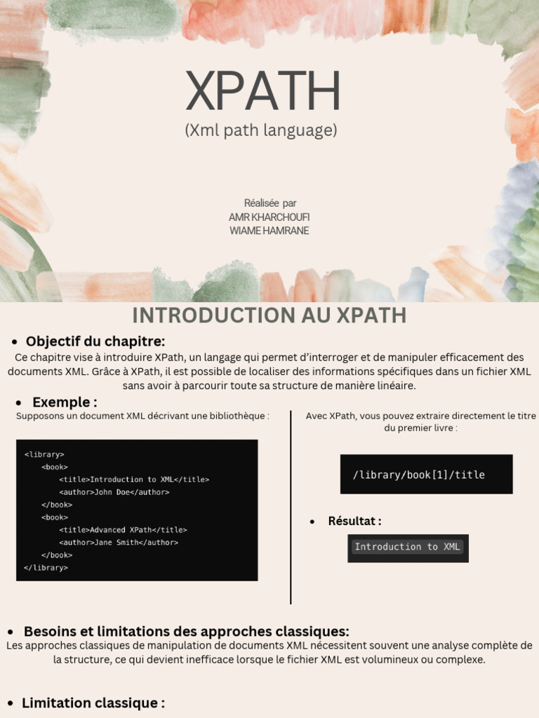 Introduction à XPath pour XML | PDF | XML | XPath