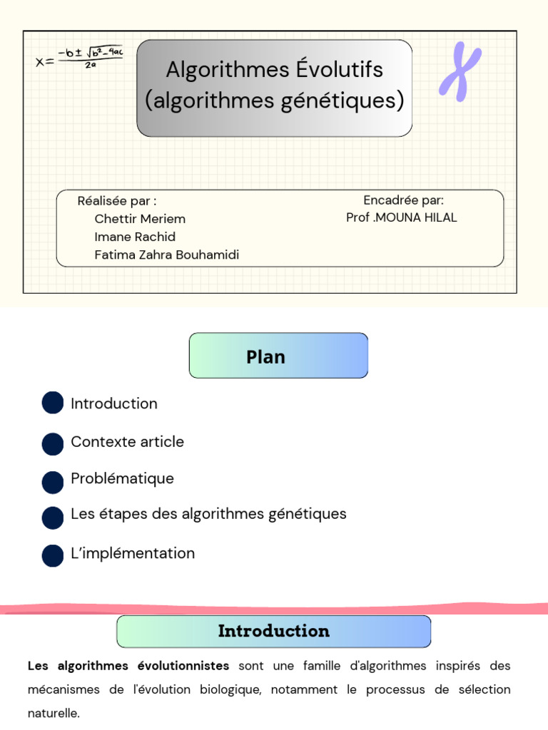 Introduction aux Algorithmes Génétiques | PDF | Algorithme génétique ...