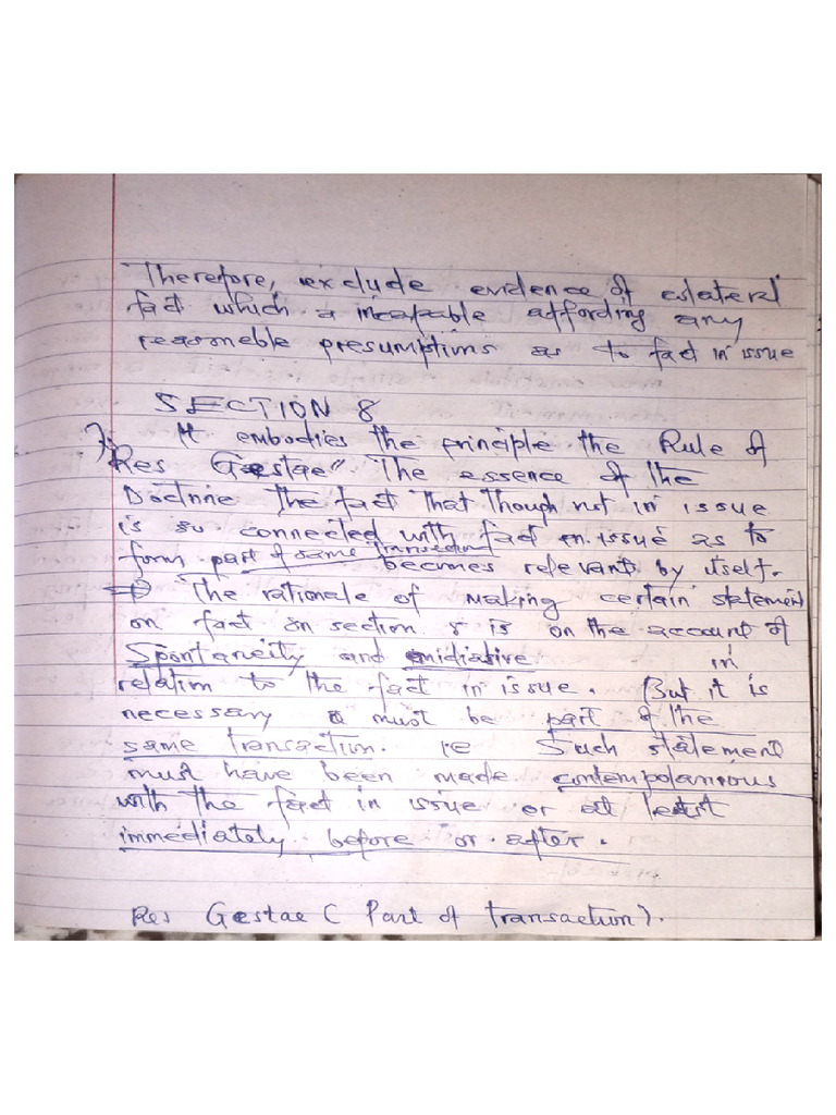 Evidence Notice Section 8 11 Pdf