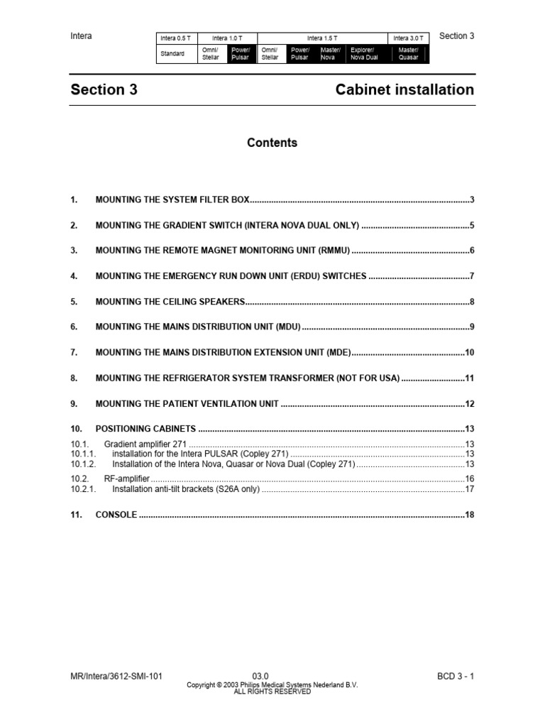 3-CABINET INSTALLATION | PDF | Power Supply | Electrical Engineering
