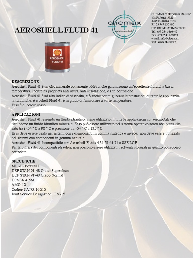 Aeroshell Fluid41 | PDF