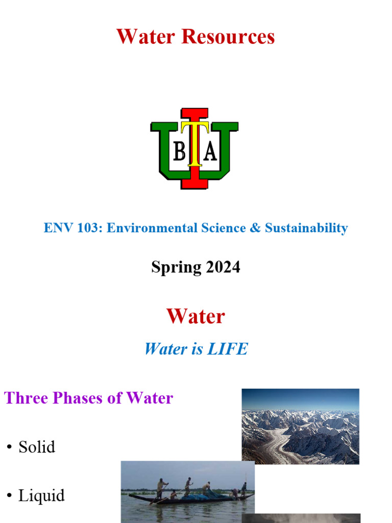 Understanding Water Resources and Sustainability | PDF | Water | Oceans