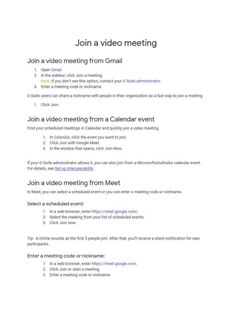 GOOGLE MEET GUIDE PDF intelligence overview