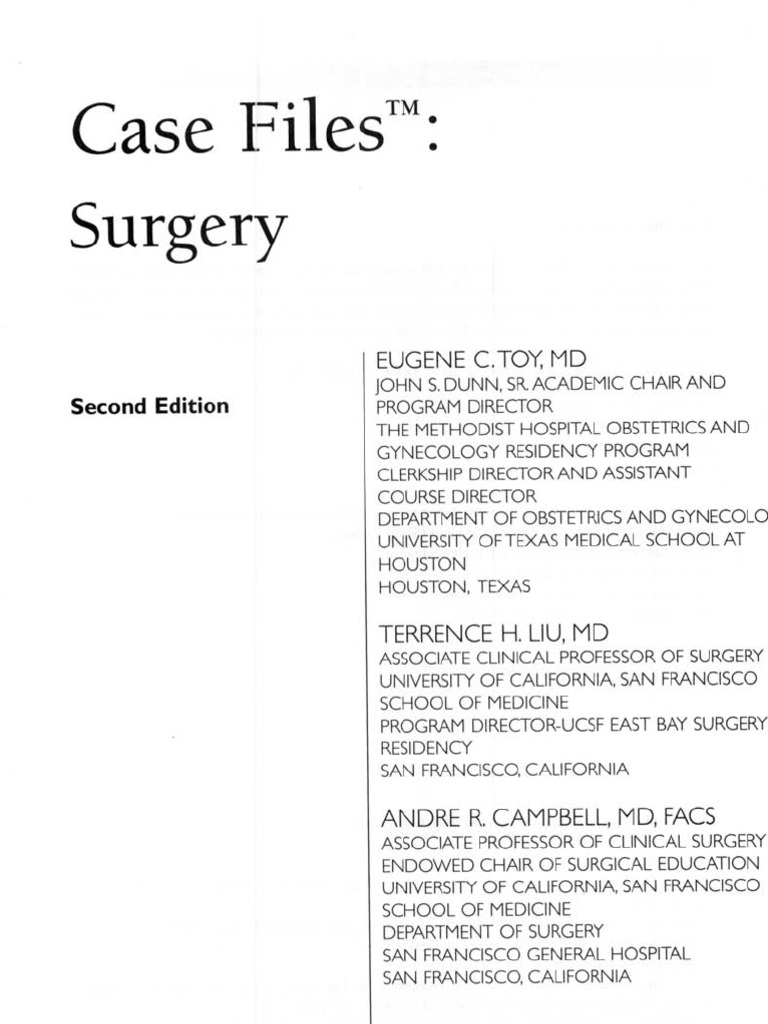 CASE Files Surgery