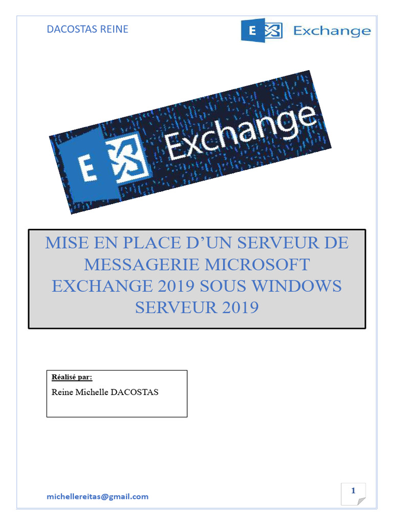 Mise en place d'Exchange 2019 sous Windows | PDF | Microsoft ...