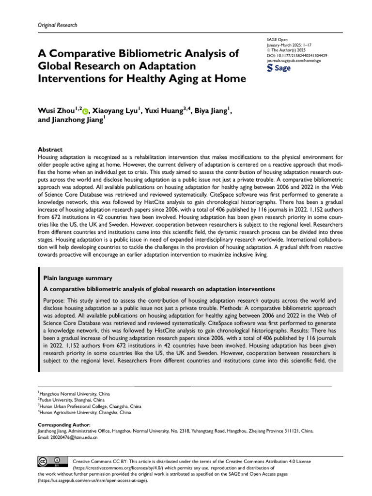 A Comparative Bibliometric Analysis of Global Rese | PDF | Ageing ...