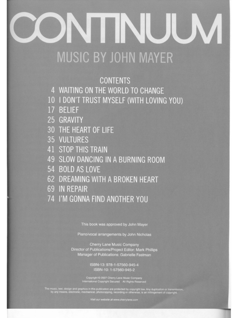 43533636 John Mayer Continuum Book