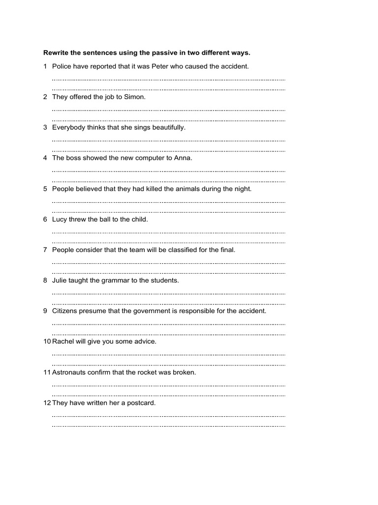 Passive Exercises | PDF