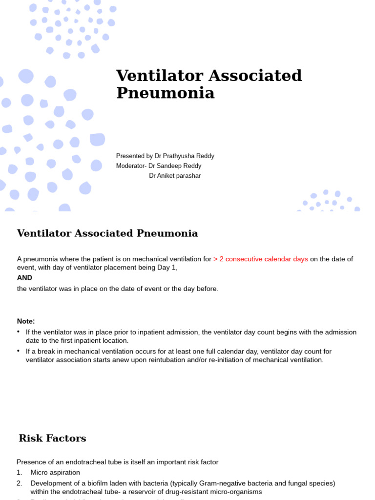 Ventilator Associated Pneumonia | PDF | Methicillin Resistant ...