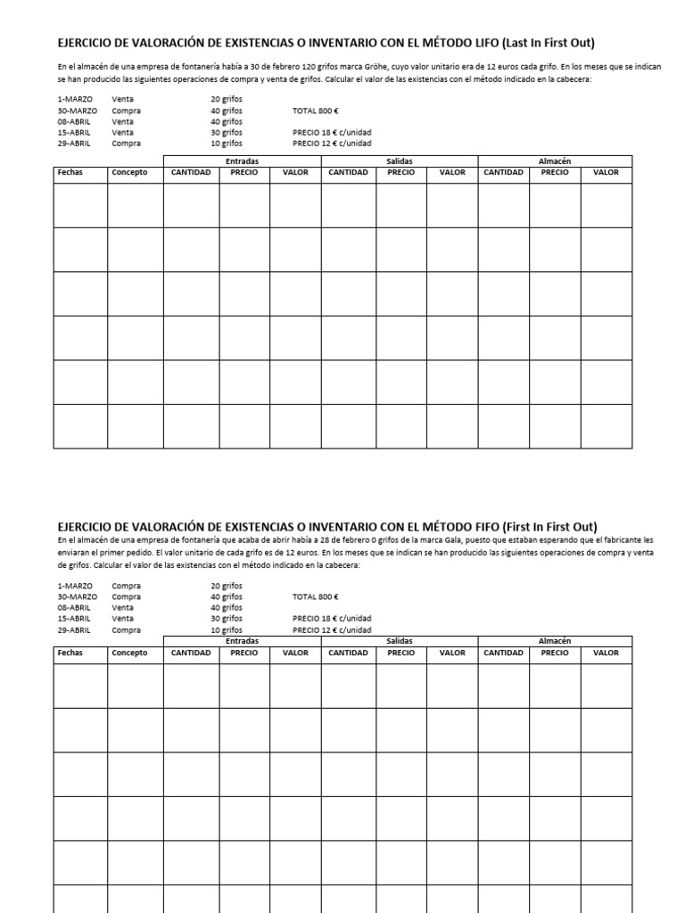Modelo Examen Clase Fifo-Lifo-Pmp | PDF