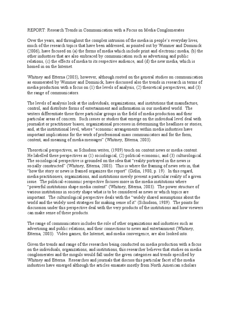 Graphic media conglomerates picture