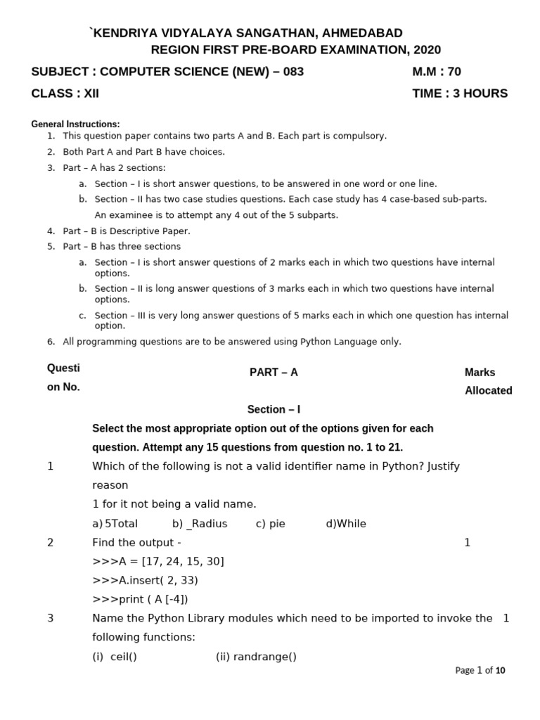 Python Programming Exam Questions | PDF | Internet & Web | World Wide Web