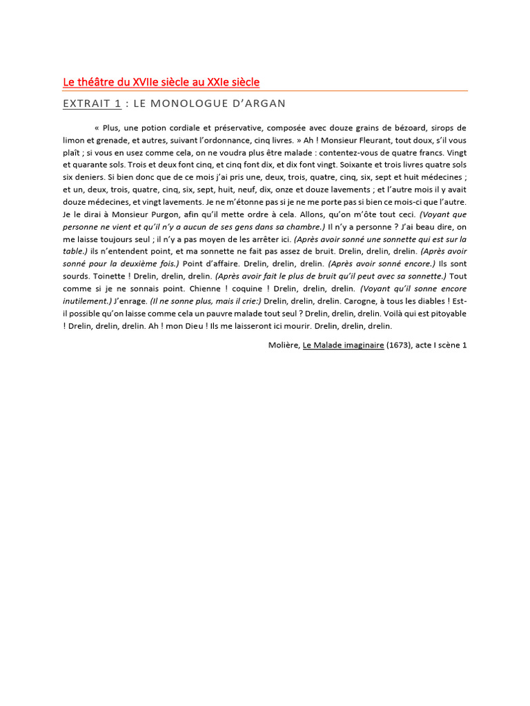 Extrait 1 Theatre | PDF