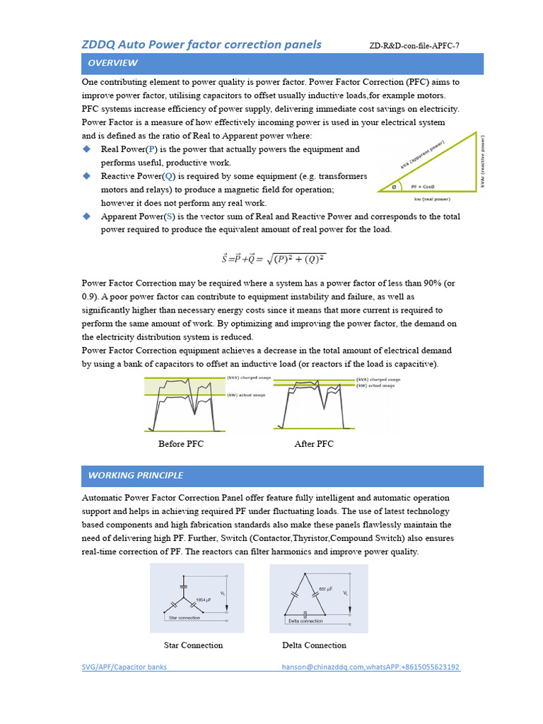 APFC | PDF | Capacitor | Ac Power