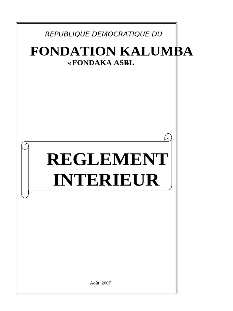 Règlement Intérieur de la PDM Asbl | PDF | Vote | Président des États-Unis