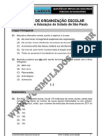 AGENTE DE ORGANIZAÇÃO ESCOLAR - SEEP/SP 2012