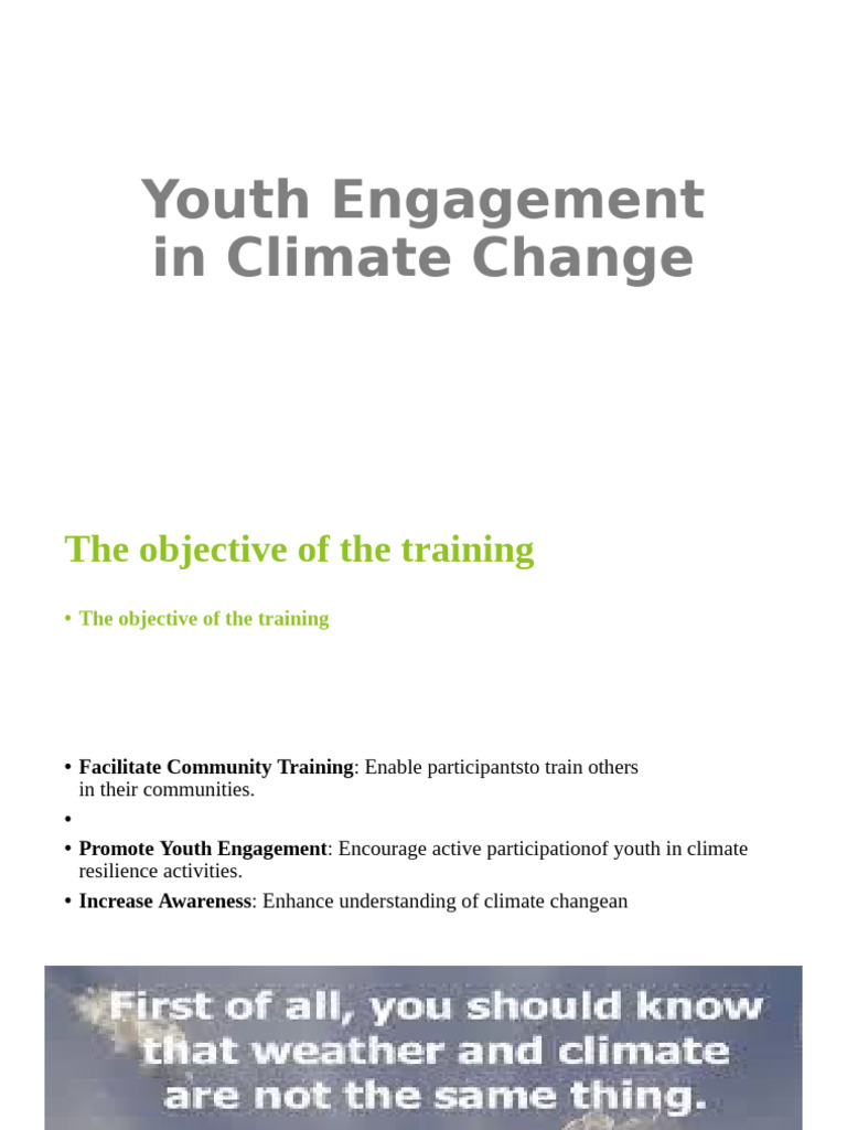 Youth Engagement in Climate Change | PDF