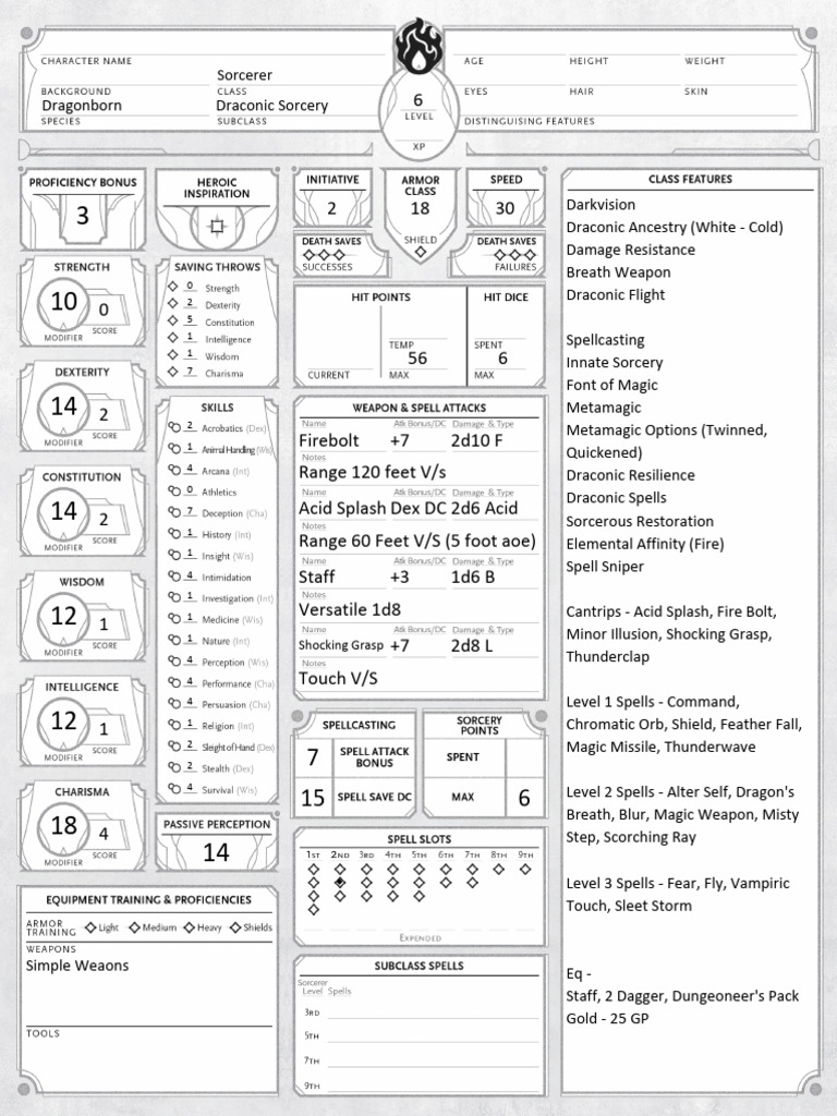 Dragonborn sorcerer pdf wizards of the coast fantasy role playing