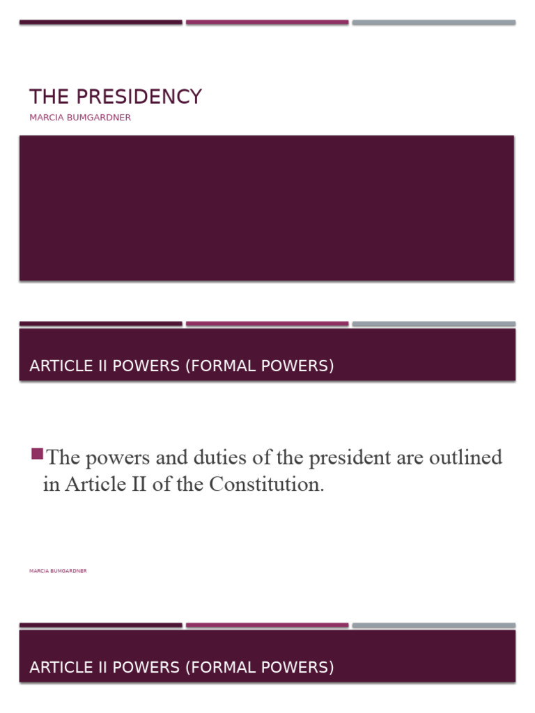Constitutional Powers of the President | PDF | Presidents Of The United ...