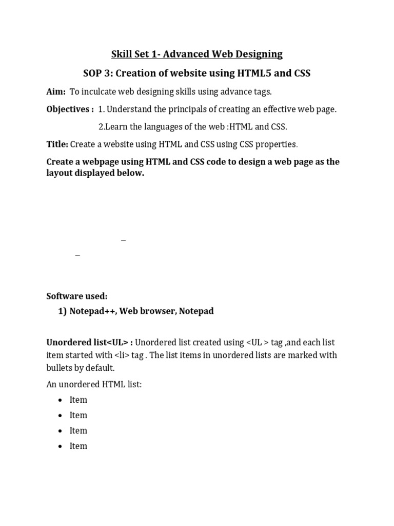Web Design: HTML5 & CSS Project | PDF | Html Element | Html