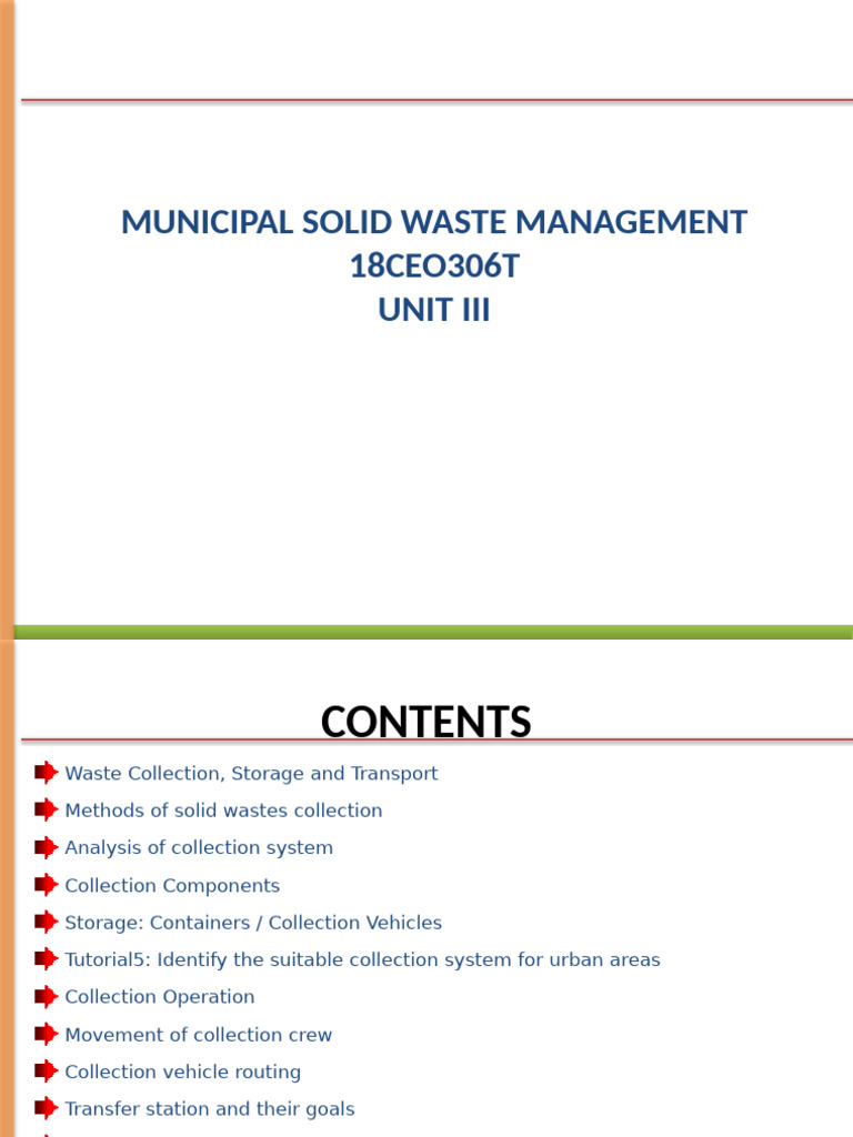 Municipal Solid Waste Collection Guide | PDF | Waste Management | Waste