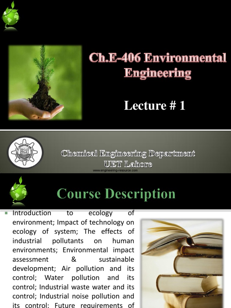 Environmental Engineering Overview | PDF | Water Pollution | Natural ...