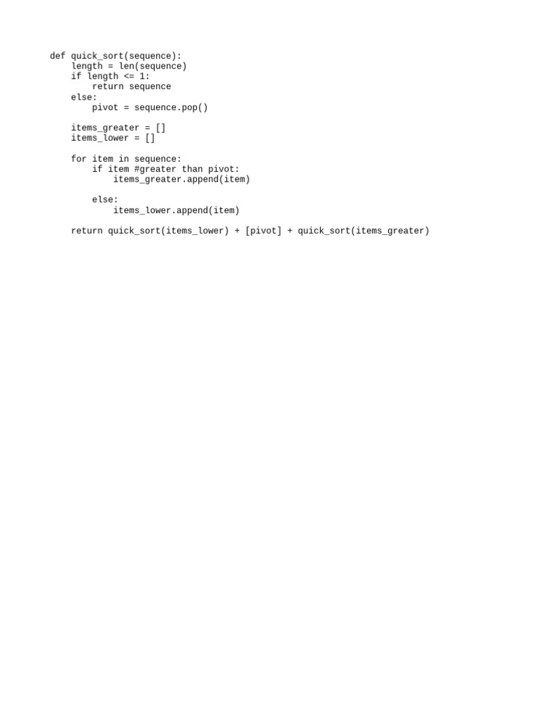 Quick Sort | PDF
