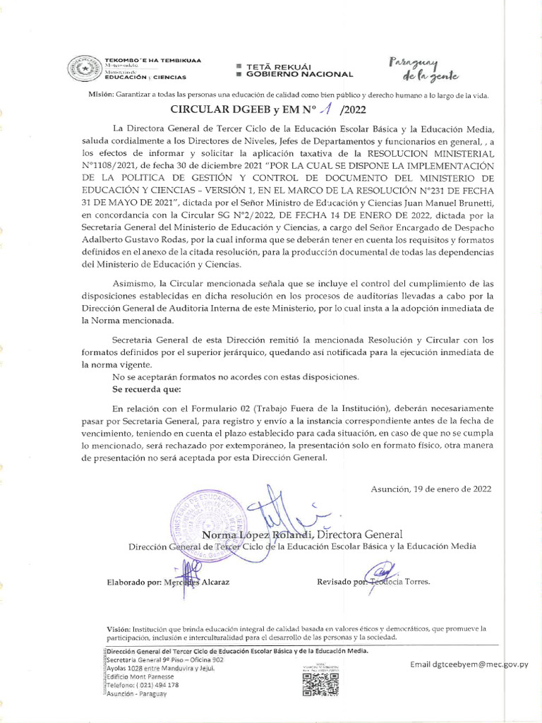 Circular Dgtceebyem #01 | PDF