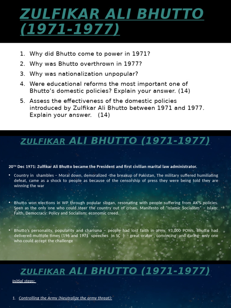 Z A Bhutto Kabir | PDF | Zulfikar Ali Bhutto | Government