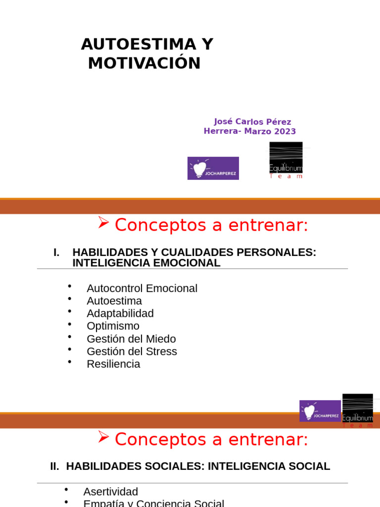 Autoestima y Motivación: Claves Emocionales | PDF | Las emociones ...