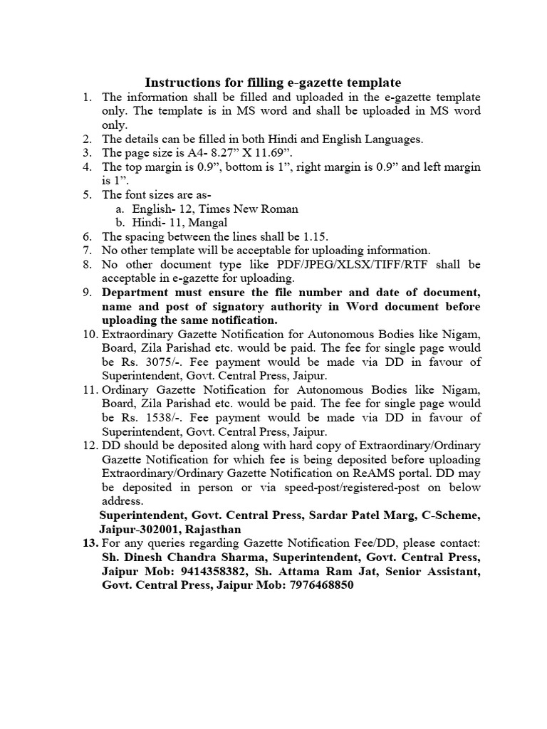 Instructions | PDF