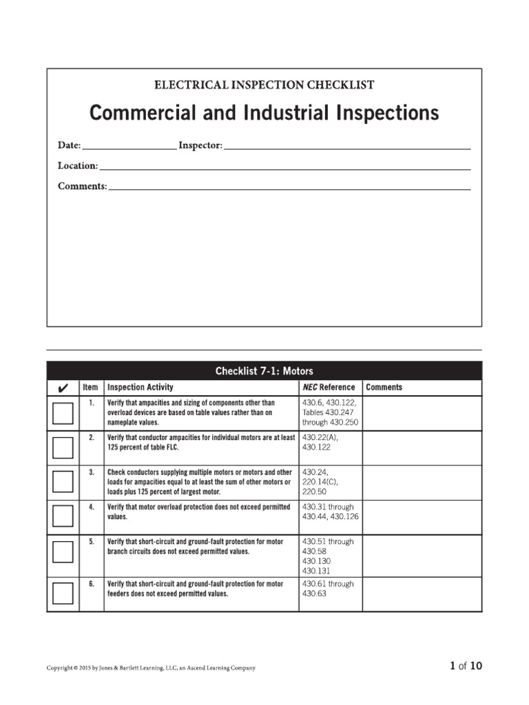 Commercial and Industrial Inspections | PDF