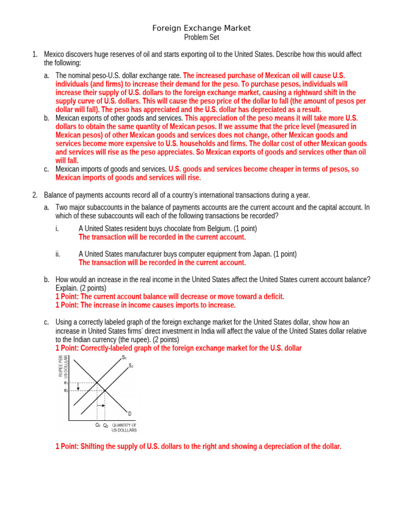 Lesson52 OA Foreign Exchange Markets ANSWERS | PDF | Exchange Rate ...