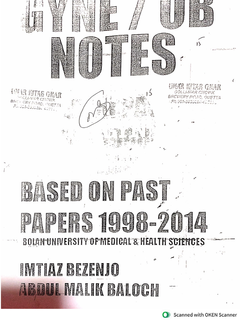 Gynae Obs Notes Pdf