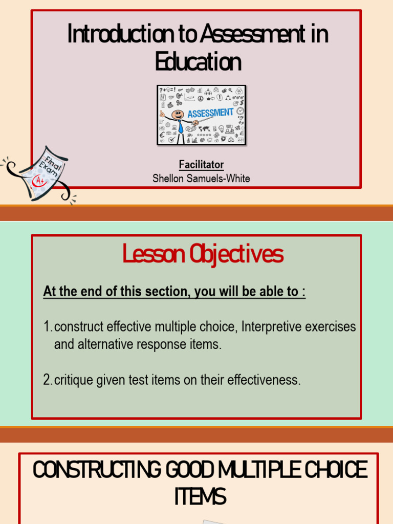 Effective Assessment Item Construction | PDF | Multiple Choice | Cognition