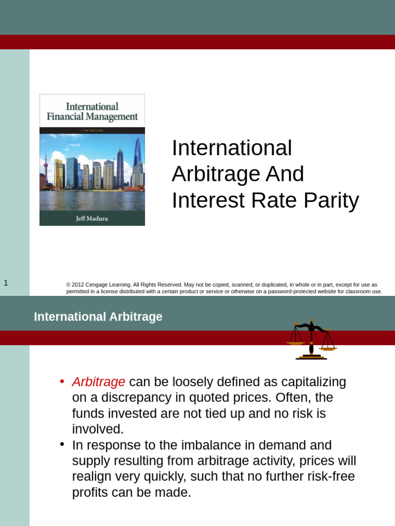 International Arbitrage & Interest Rate Parity | PDF | Arbitrage | Interest