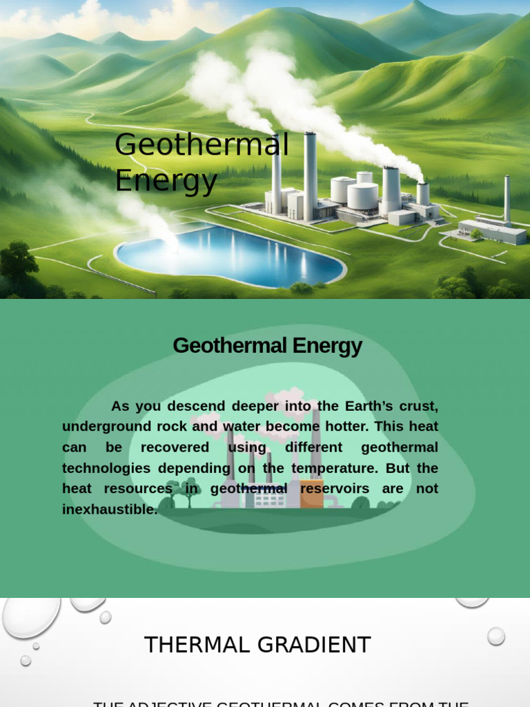 Geothermal Energy & Water RESOURCES IN EARTH | PDF | Geothermal Energy ...
