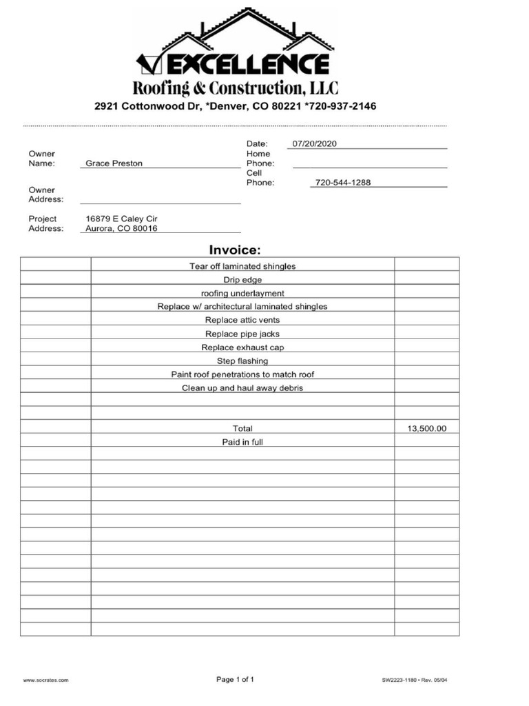 Roof Receipt IMG_3171 | PDF