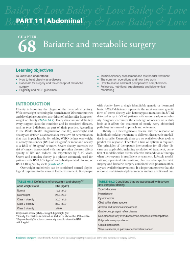 Bariatric Surgery: Cost and Benefits | PDF | Bariatric Surgery | Obesity