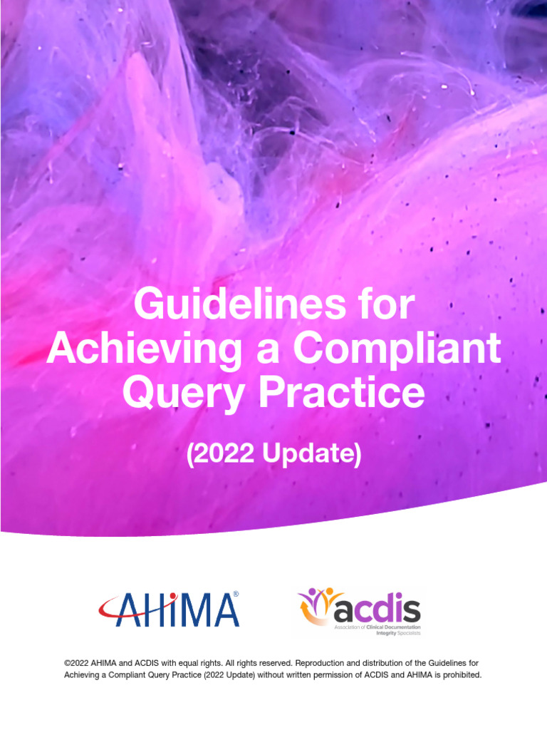 AHIMA QUERY GUIDELINES 2025 intelligence overview