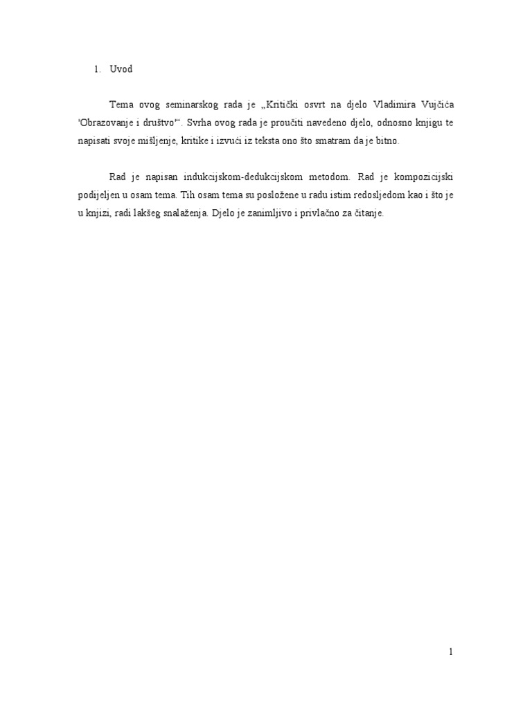 Kritički Osvrt | PDF