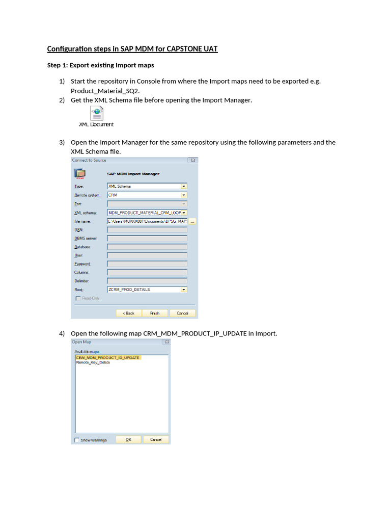 SAP MDM Configuration for CAPSTONE UAT | PDF | Directory (Computing) | Xml