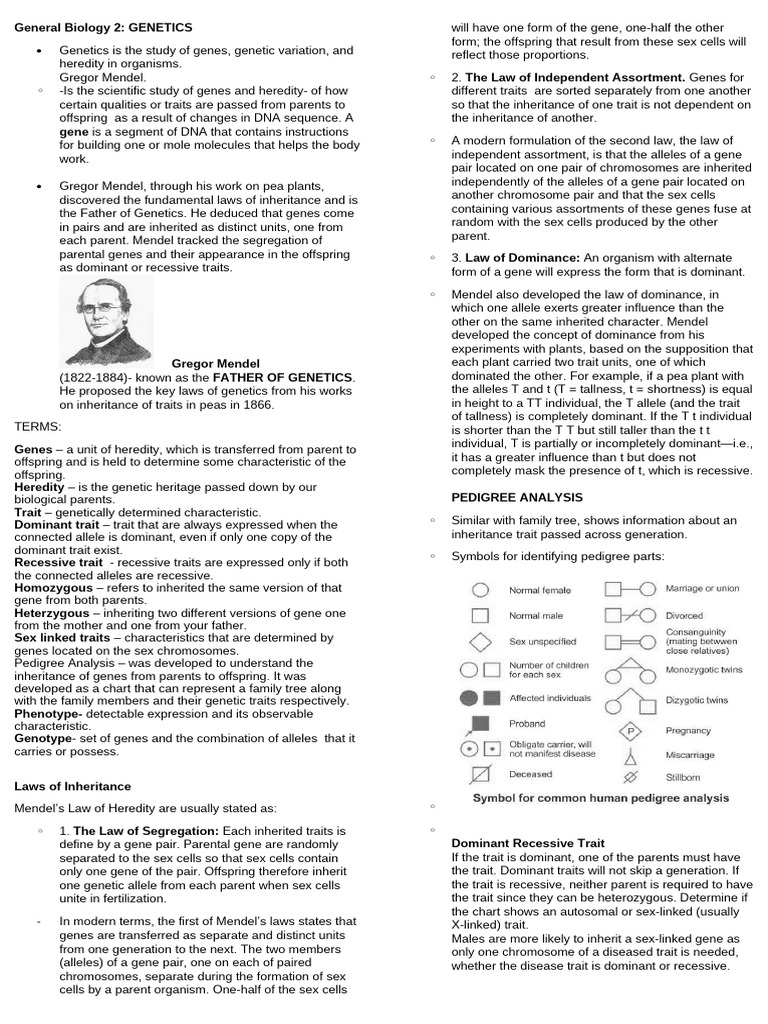 Genetics Lecture Pdf Dominance Genetics Heredity