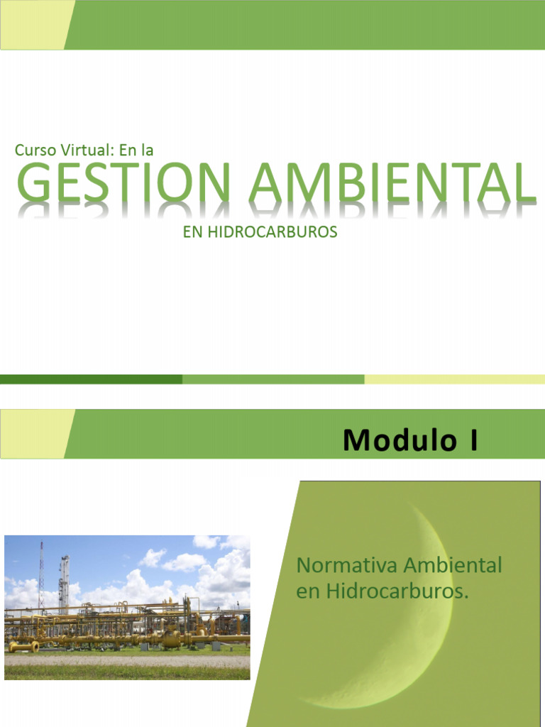 Modulo I Normativa Ambiental en Hidrocarburos | PDF | Evaluación de ...