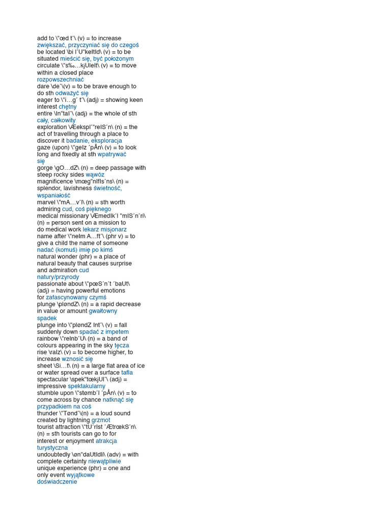 unit 6-word list | PDF